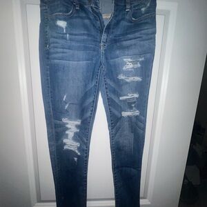 Distressed Blue Women's Jeans